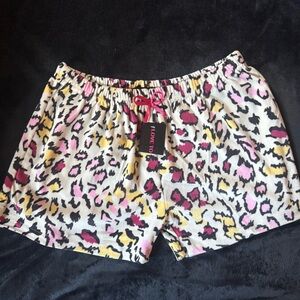 Love Women's Leopard Print Shorts - Pink, Yellow, Black